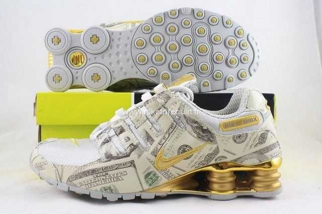 Blanc Et Or Chaussures Shox Nz